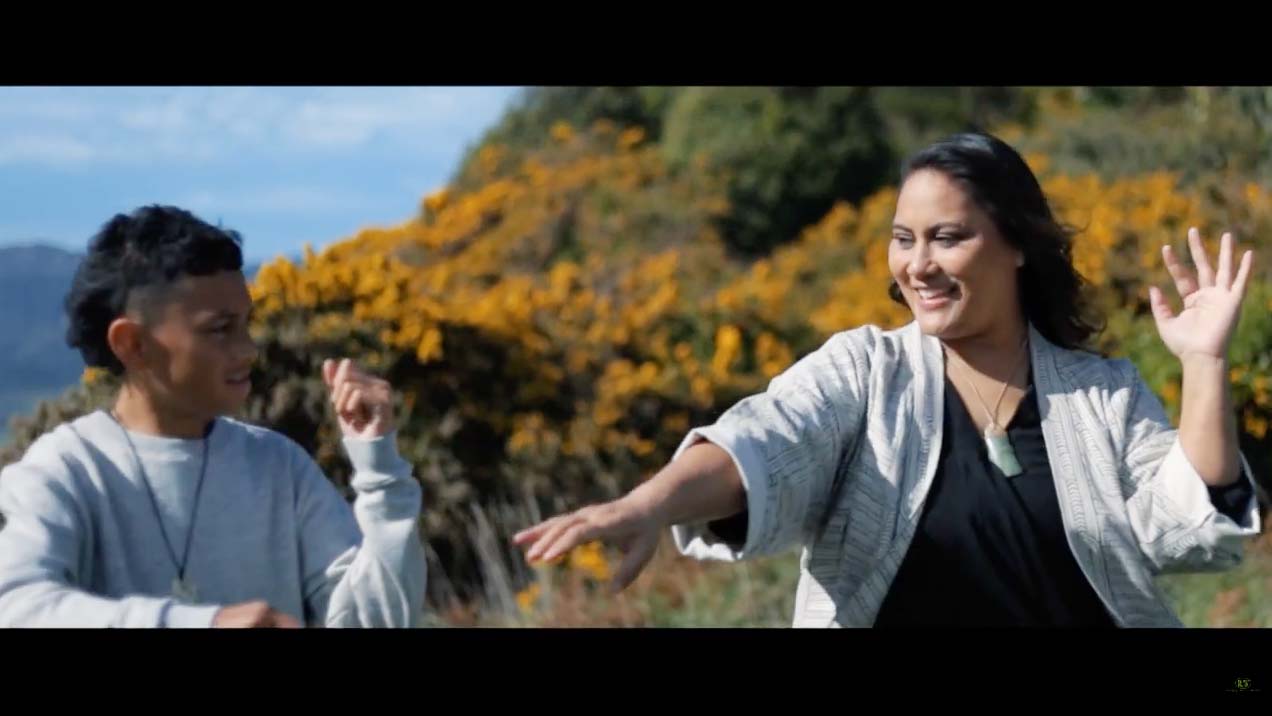 screenshot of the Ngā Kaitiaki o Papatūānuku music video