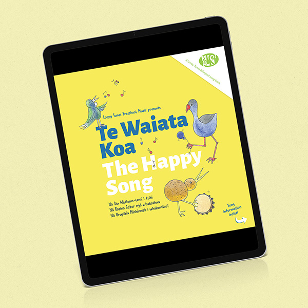 Te Waiata Koa | The Happy Song cover on a mobile device